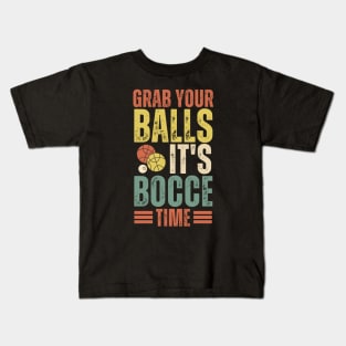 vintage bocce ball time dad Kids T-Shirt